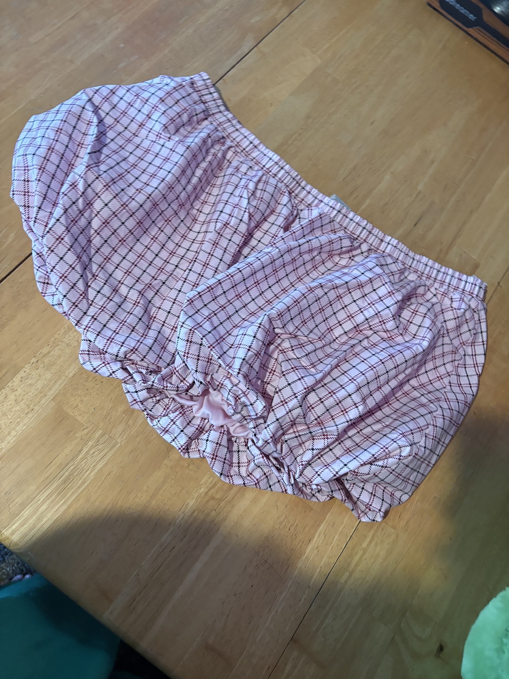 No Boundaries Women's Pink Plaid Bubble Skort Size XL 16-18 Gingham Y2K Mini
